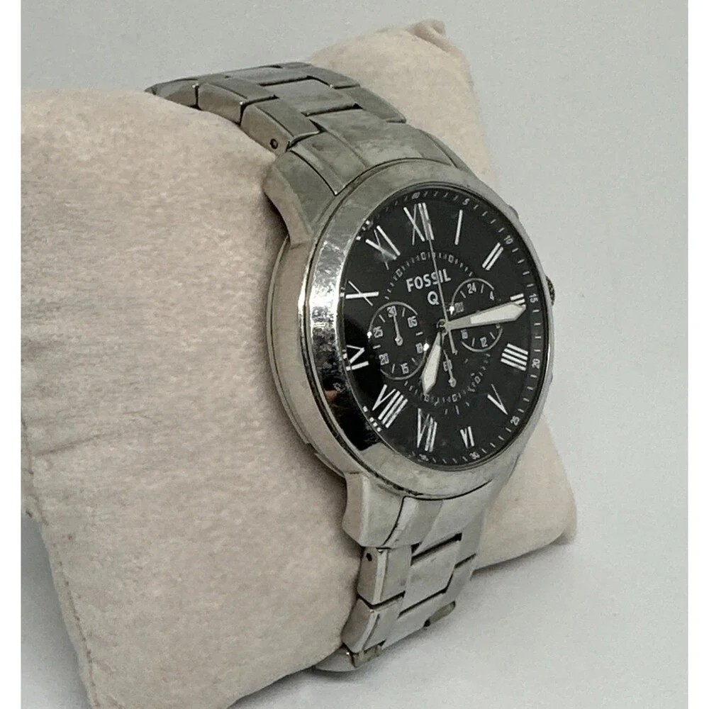 Fossil NDW1 Men's Silver Stainless Steel Analog Dial Quartz Wrist Watch HME514